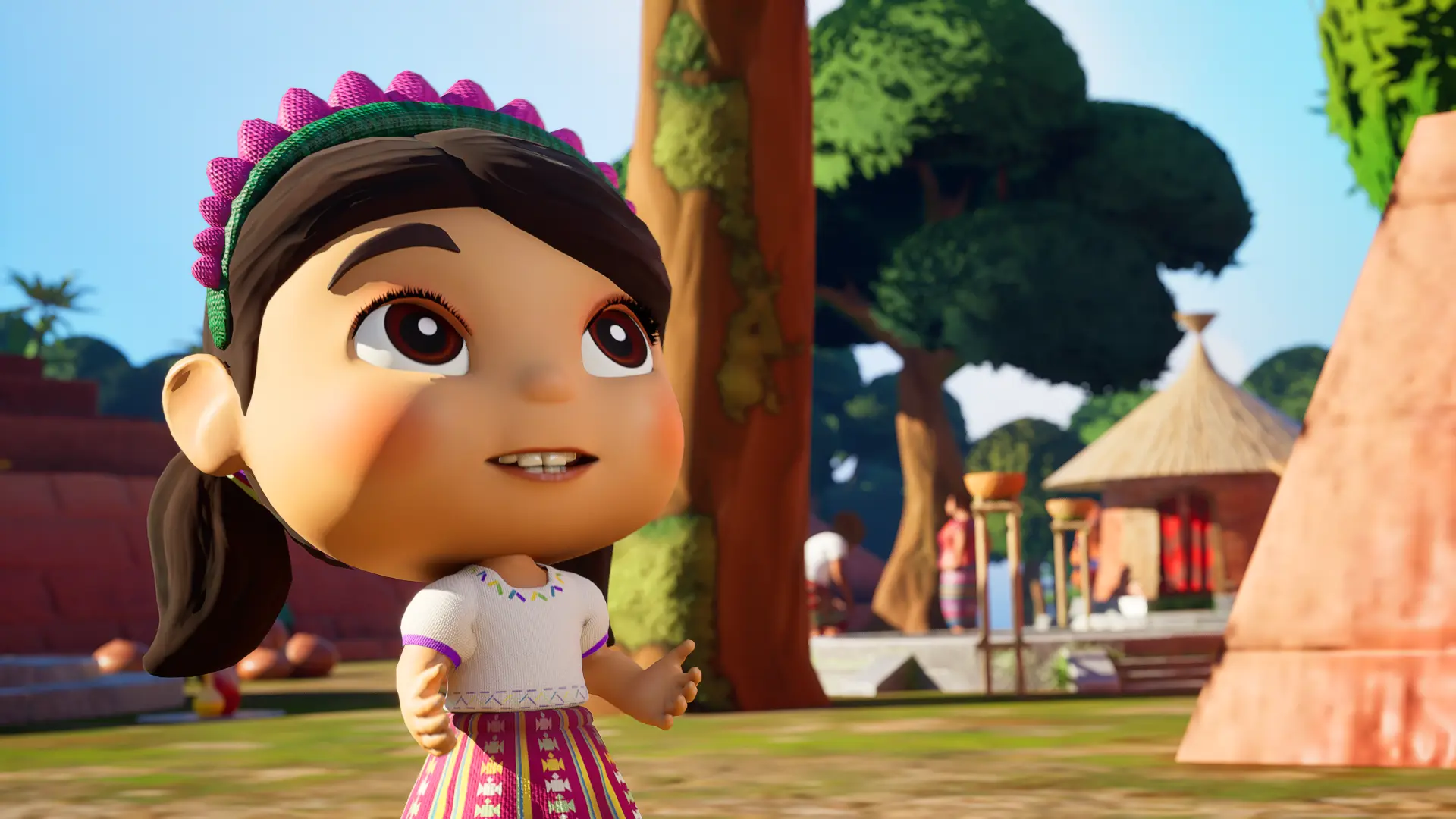 itza takalik abaj modelado 3d mayan maya olmecas cortometraje animated girl